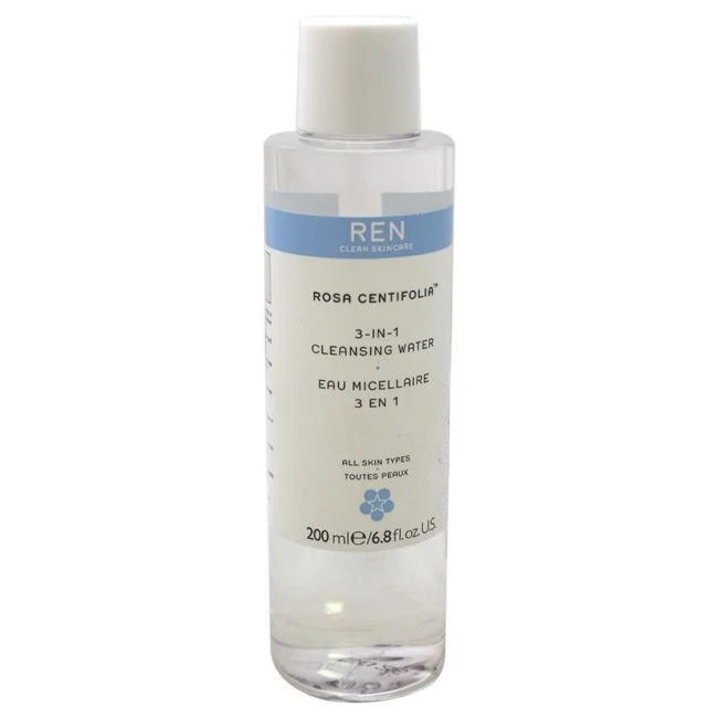 Rosa Centifolia 3-in-1 Cleansing Water by REN for Unisex - 6.8 oz Cleansing Water
